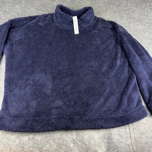NWT Jane and Bleecker Sweater XL‎ Blue Long Sleeve Soft Cozy Furry - Picture 1 of 3